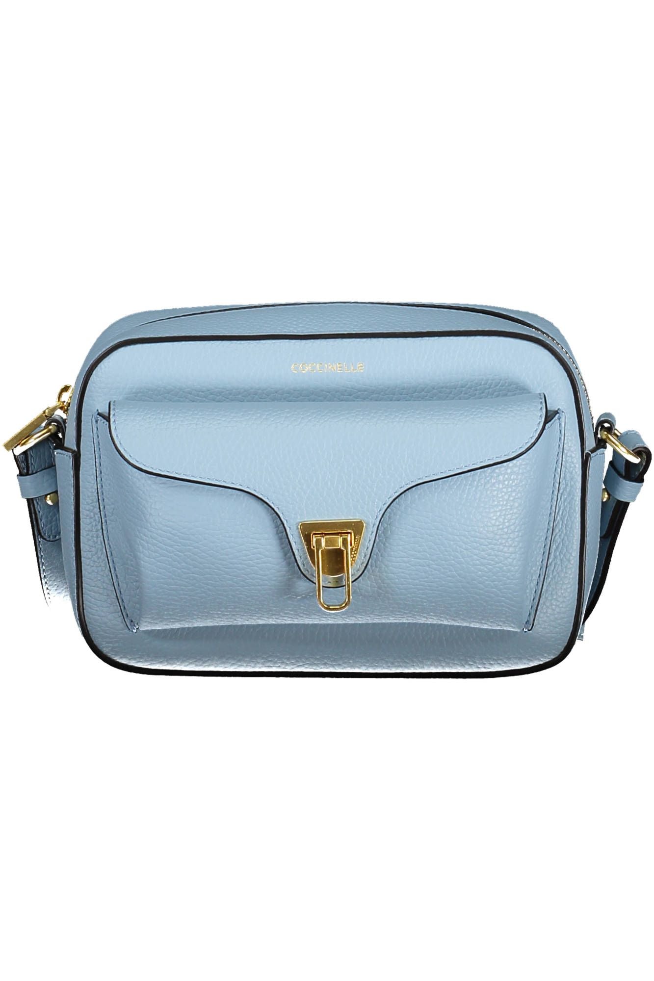 Light Blue Leather Women Handbag