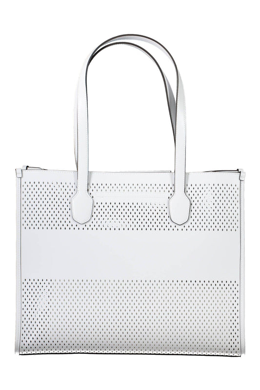 White Polyurethane Women Handbag