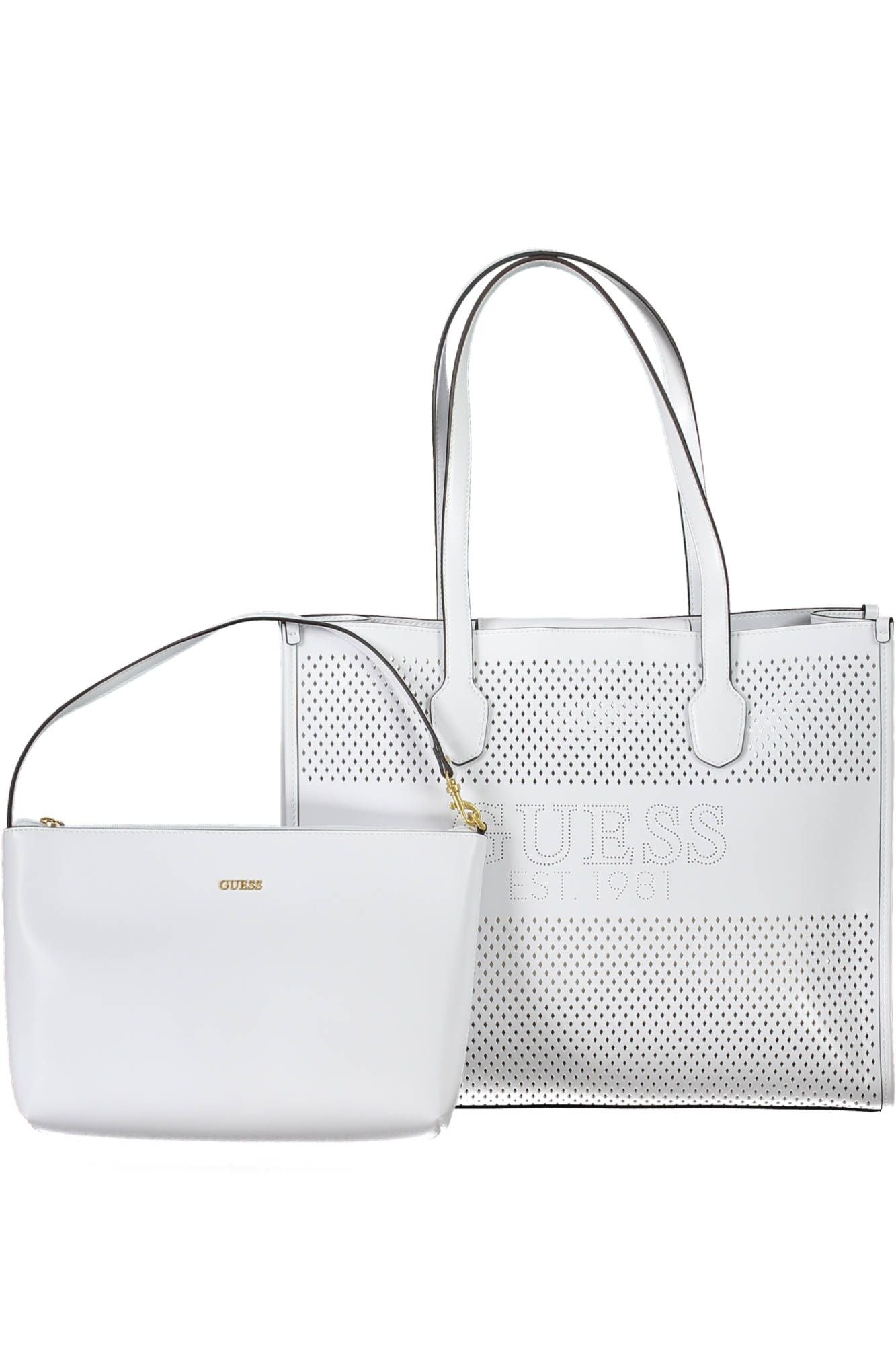 White Polyurethane Women Handbag