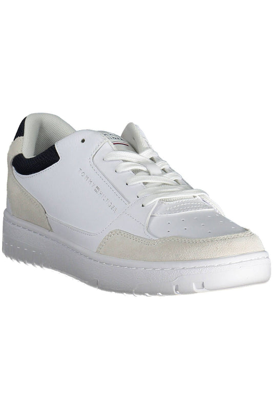 White Polyester Men Sneaker