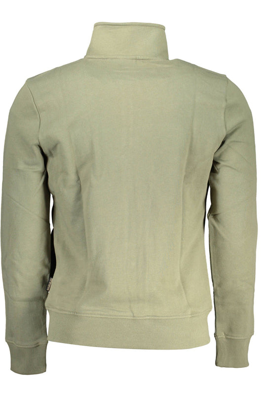 Green Cotton Men Sweater