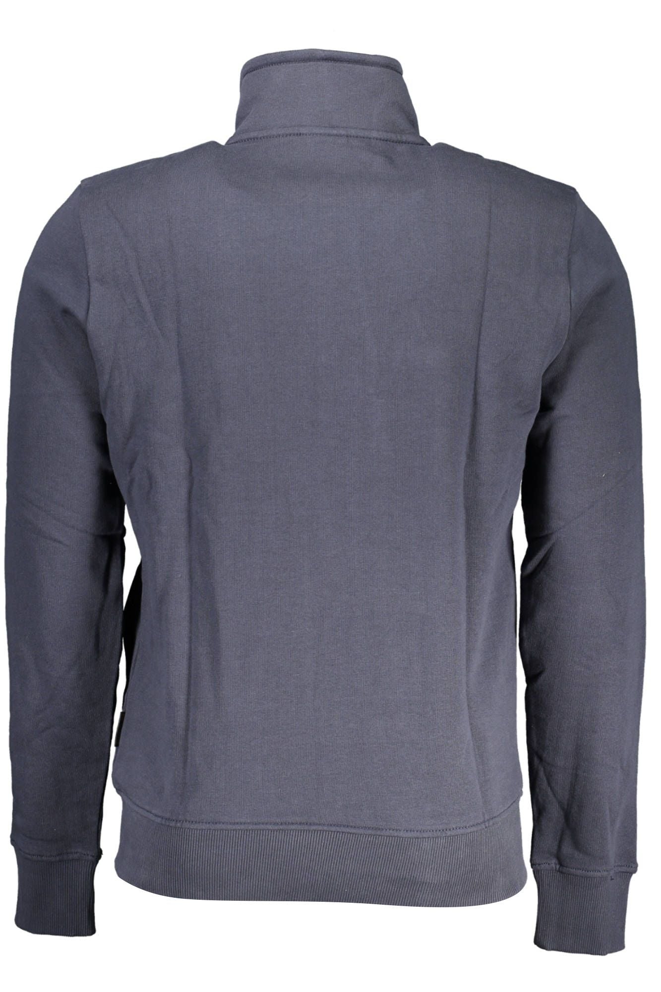 Blue Cotton Men Sweater