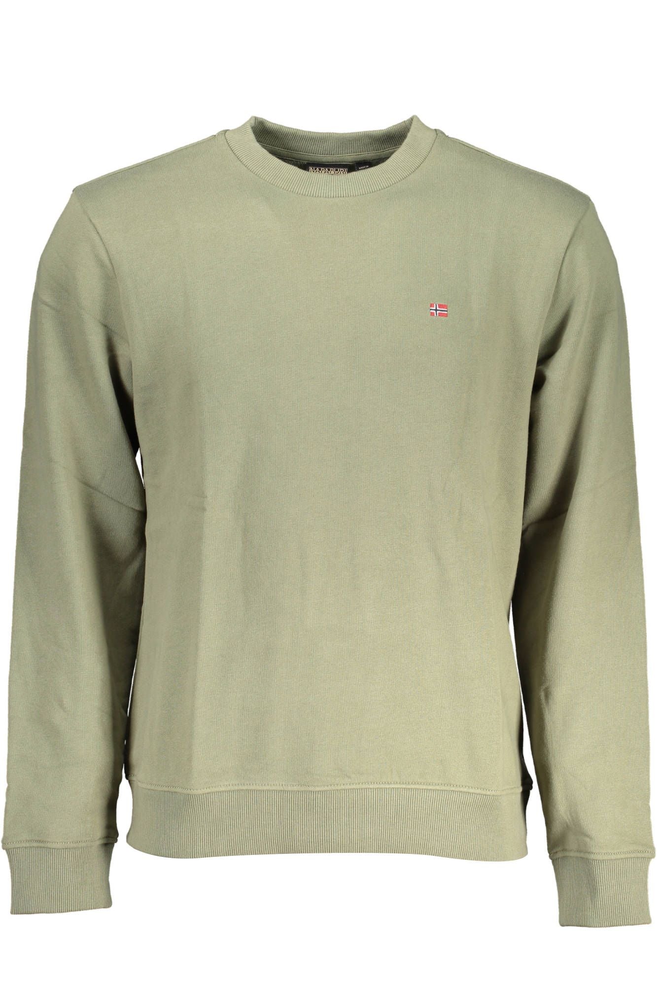 Green Cotton Men Sweater