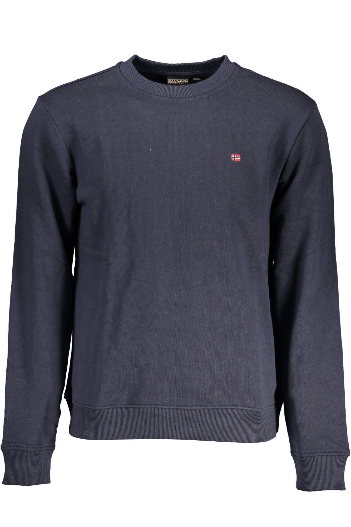 Blue Cotton Men Sweater