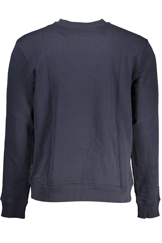 Blue Cotton Men Sweater
