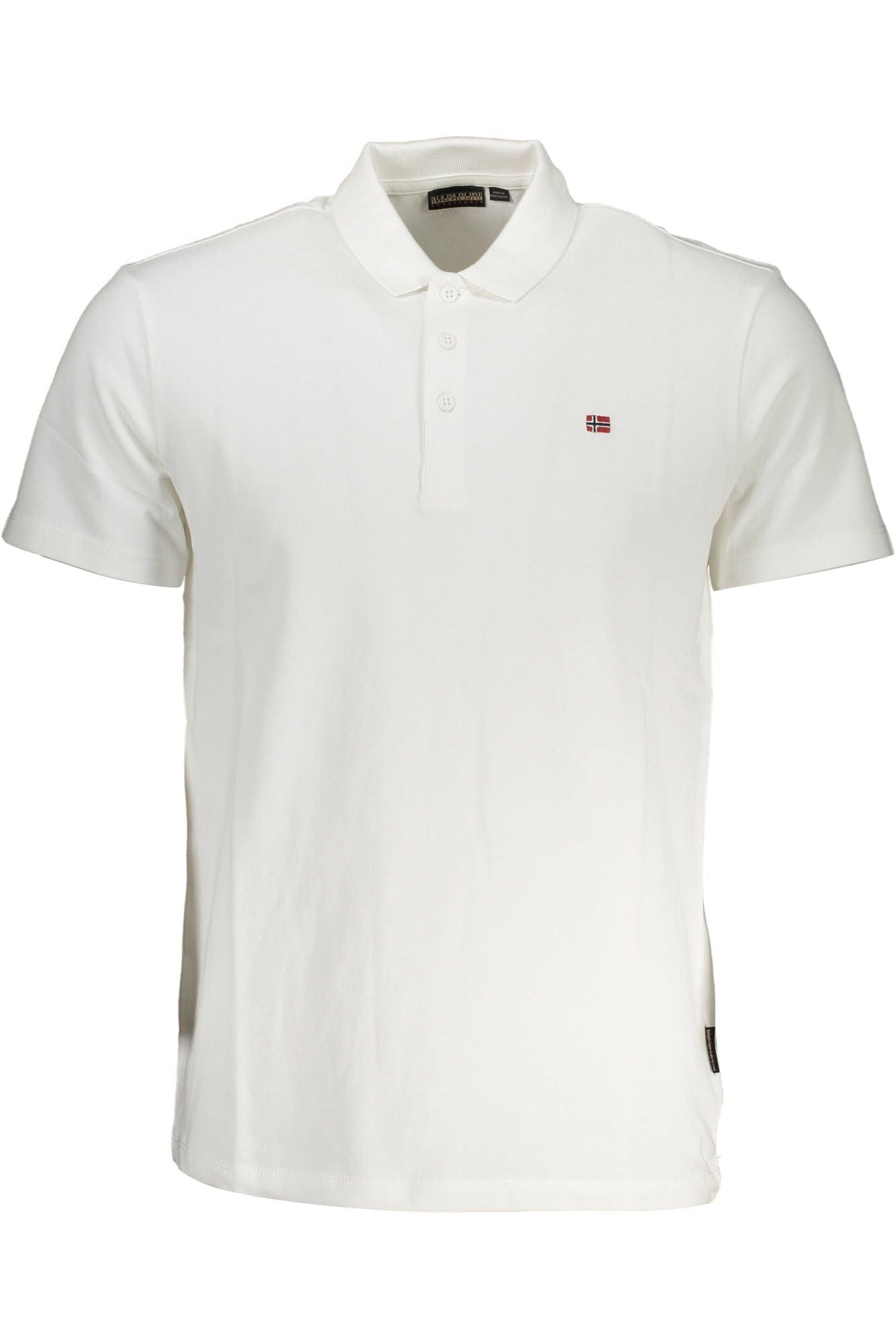 White Cotton Men Polo Shirt