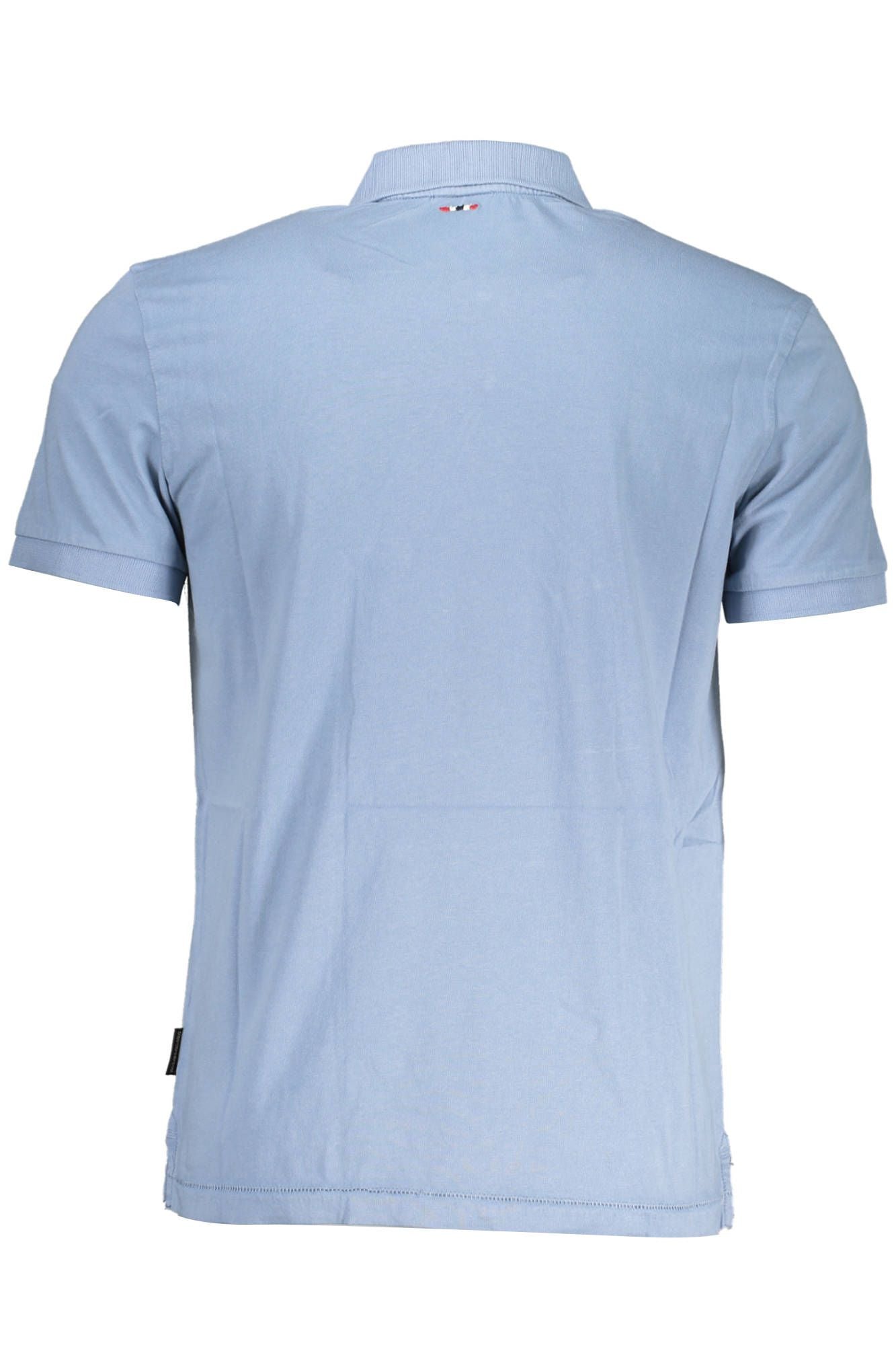 Light Blue Cotton Men Polo Shirt
