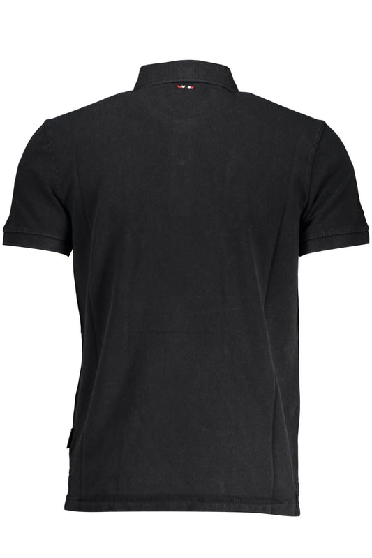 Black Cotton Polo Shirt