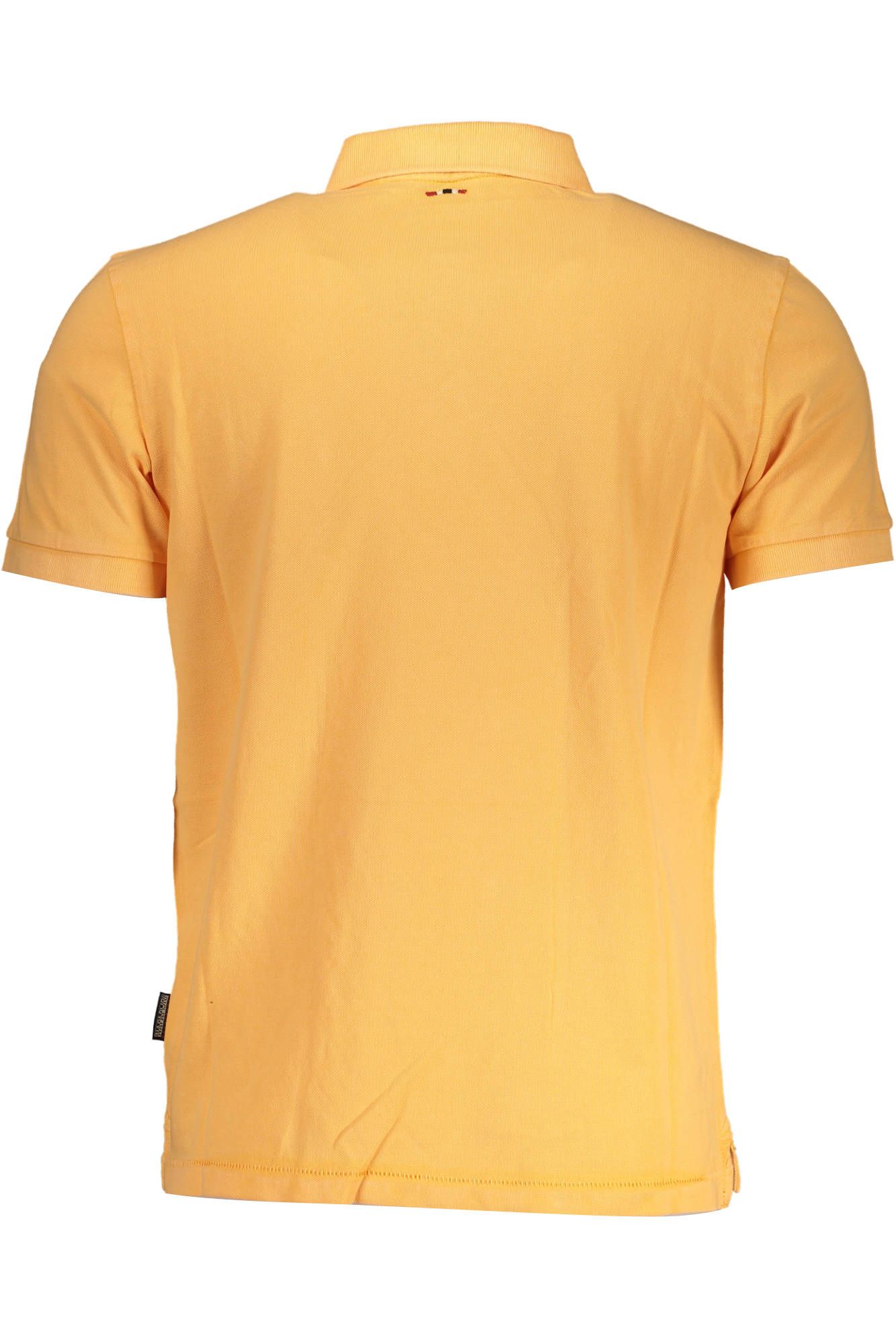 Orange Cotton Men Polo Shirt