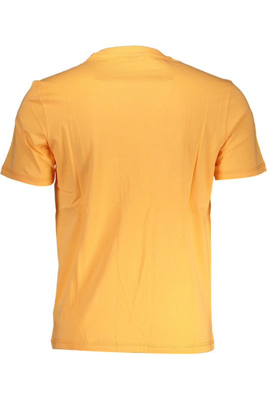 Orange Cotton Men T-Shirt