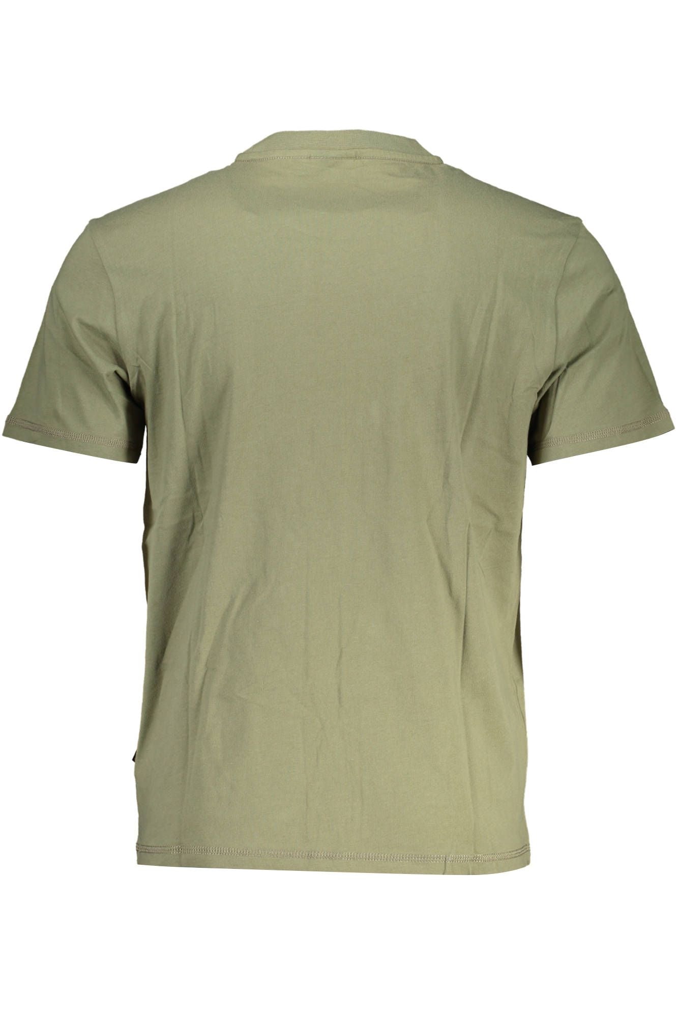 Green Cotton Men T-Shirt