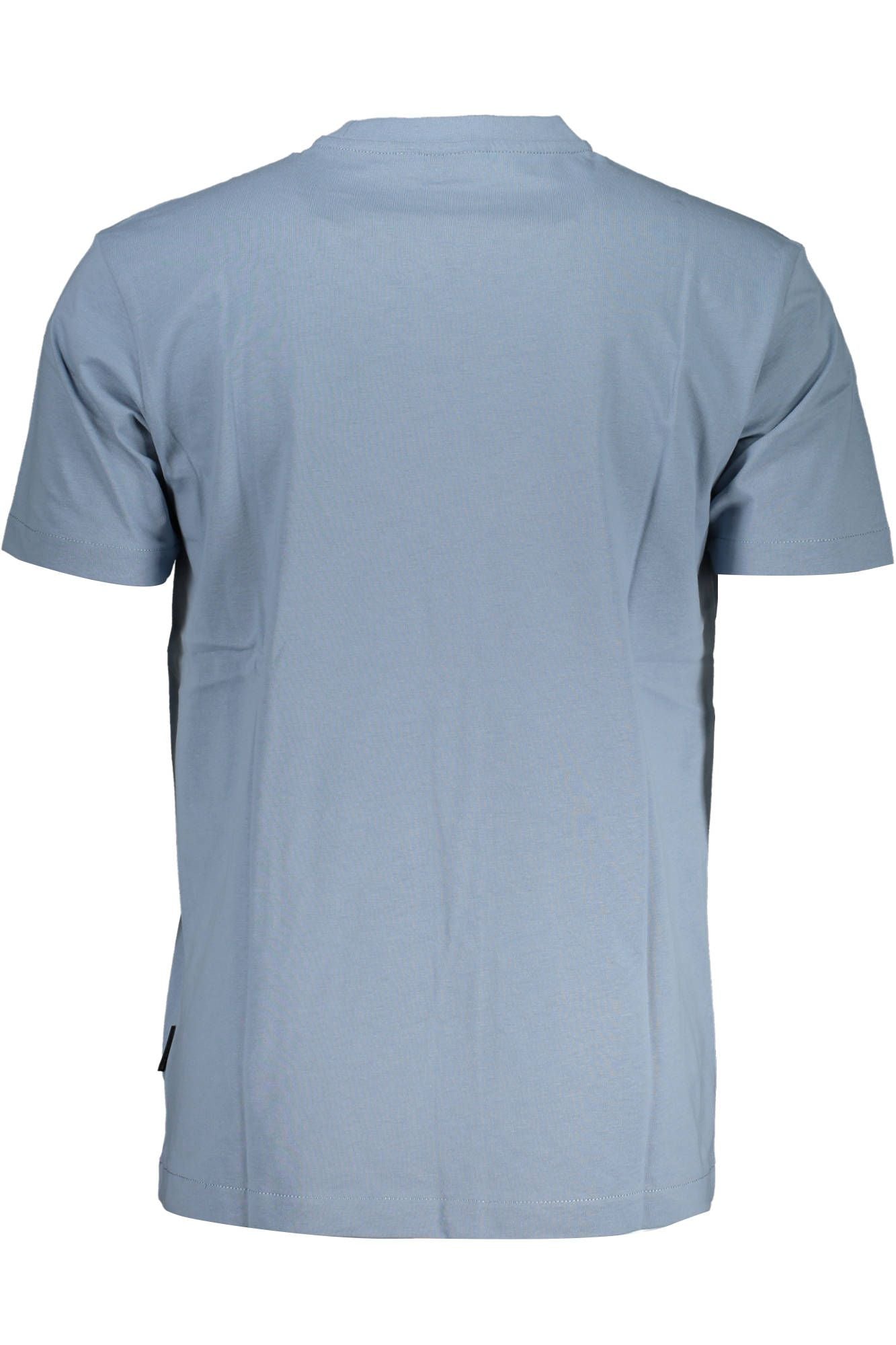 Light Blue Cotton Men T-Shirt