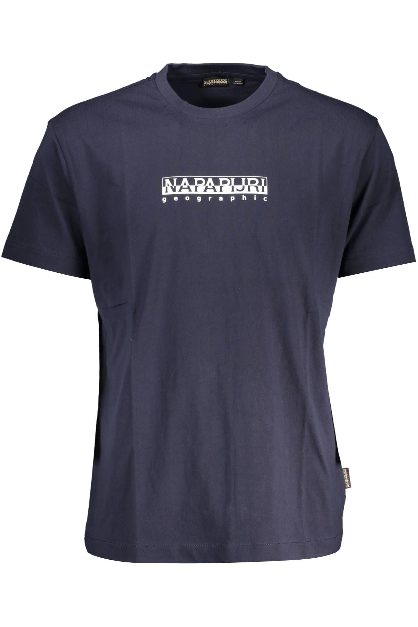 Blue Cotton Men T-Shirt