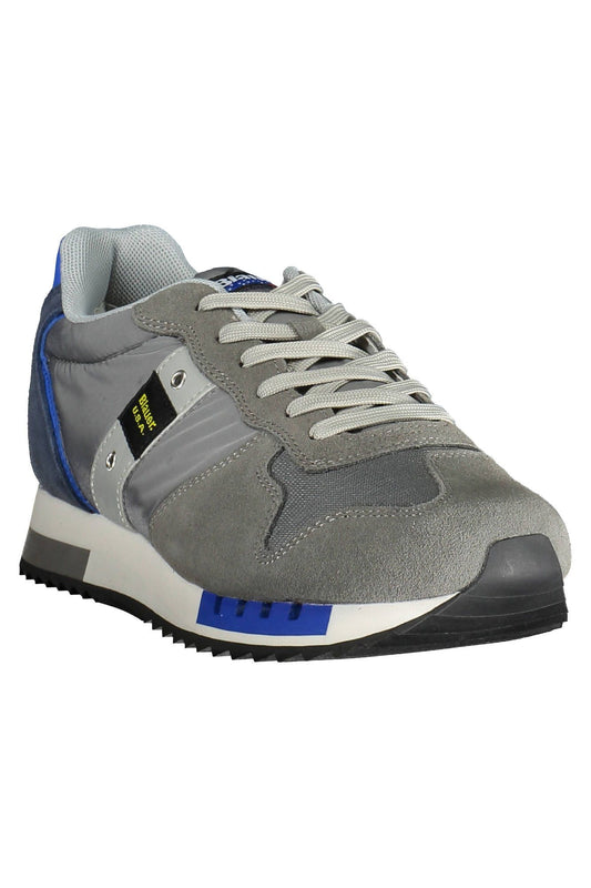 Gray Polyester Men Sneaker