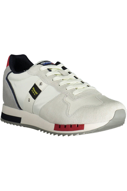 White Polyester Men Sneaker