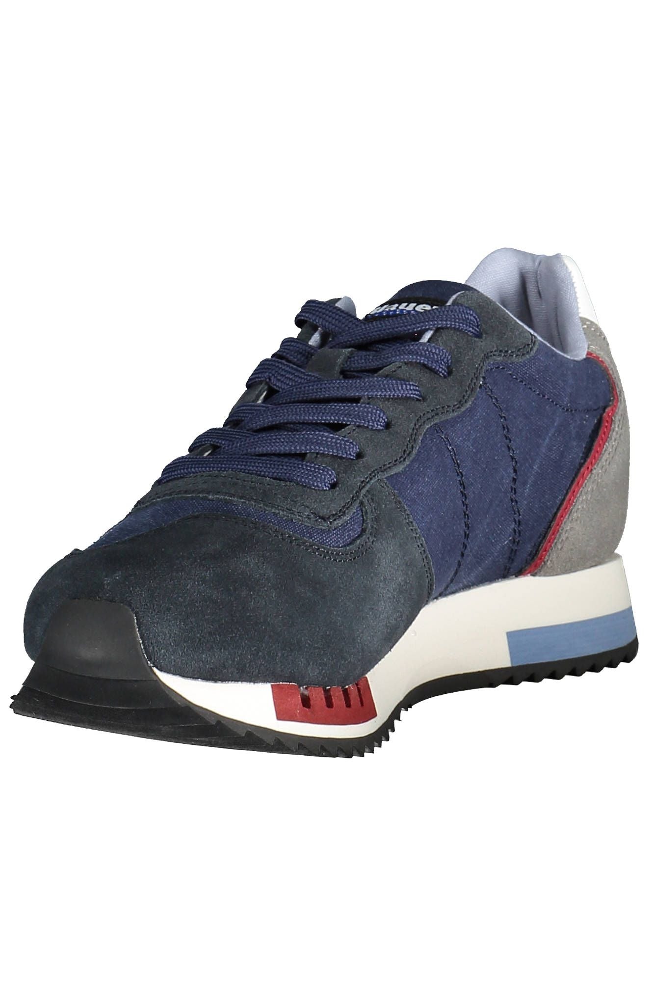Blue Polyester Men Sneaker