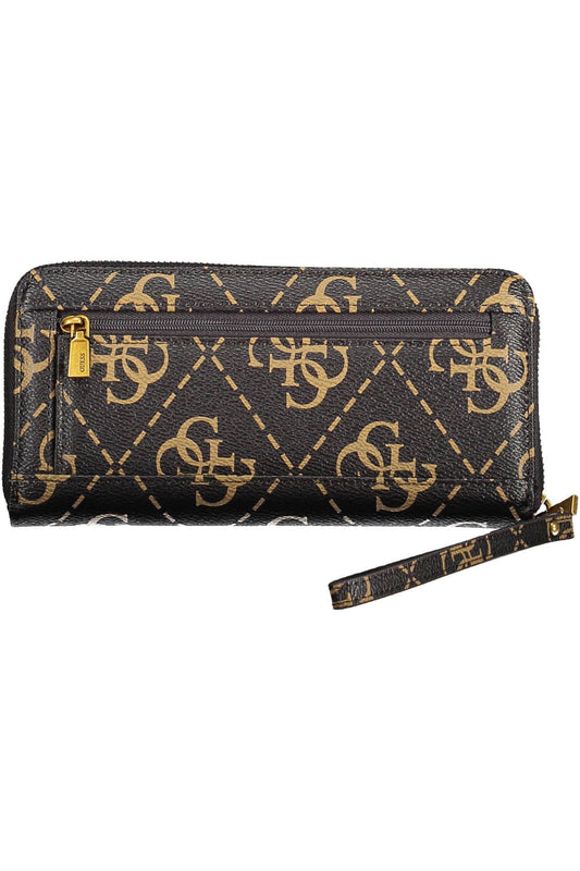 Brown Polyurethane Women Wallet