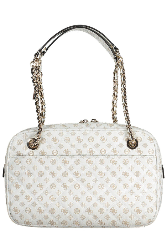 White Polyurethane Women Handbag