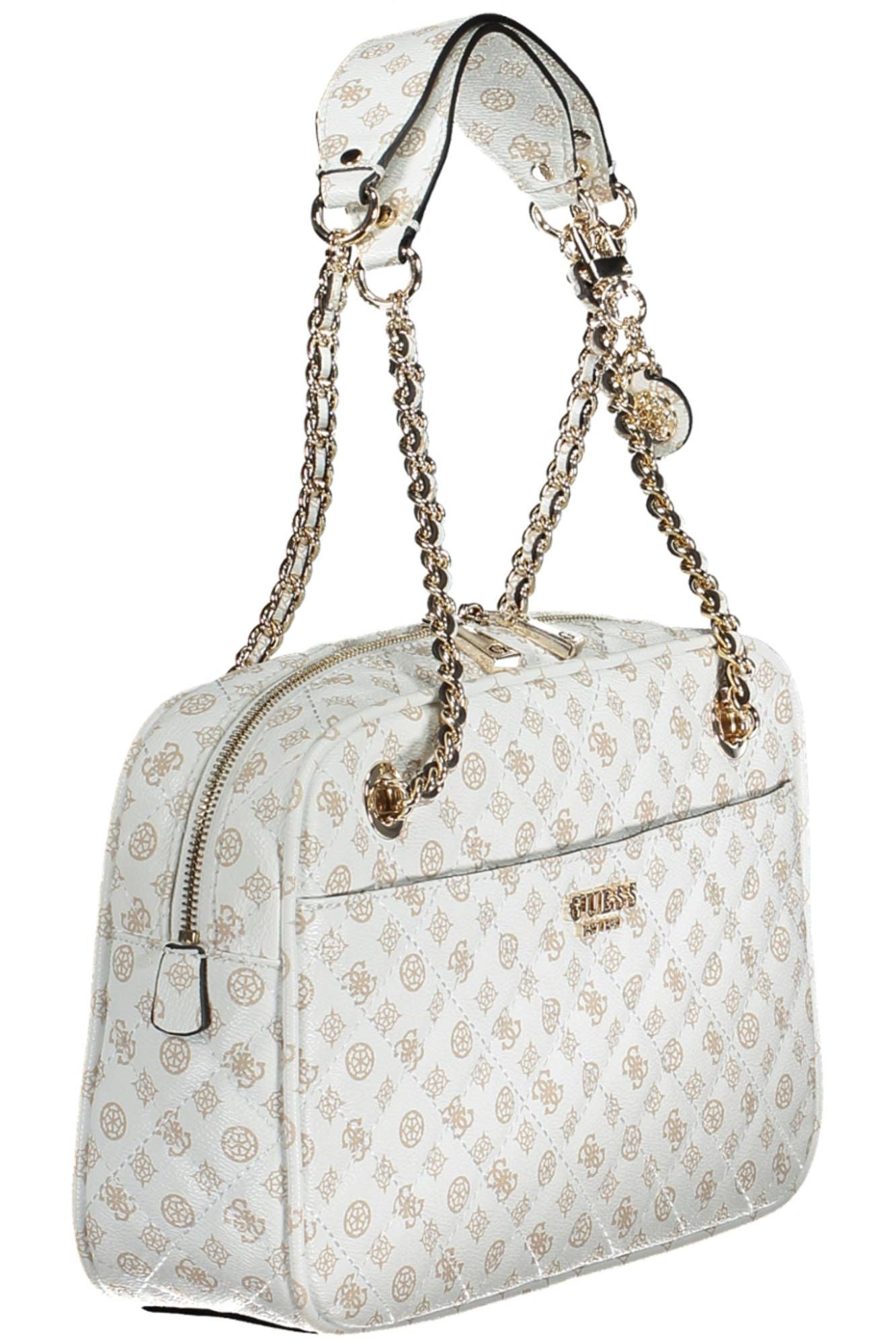 White Polyurethane Women Handbag
