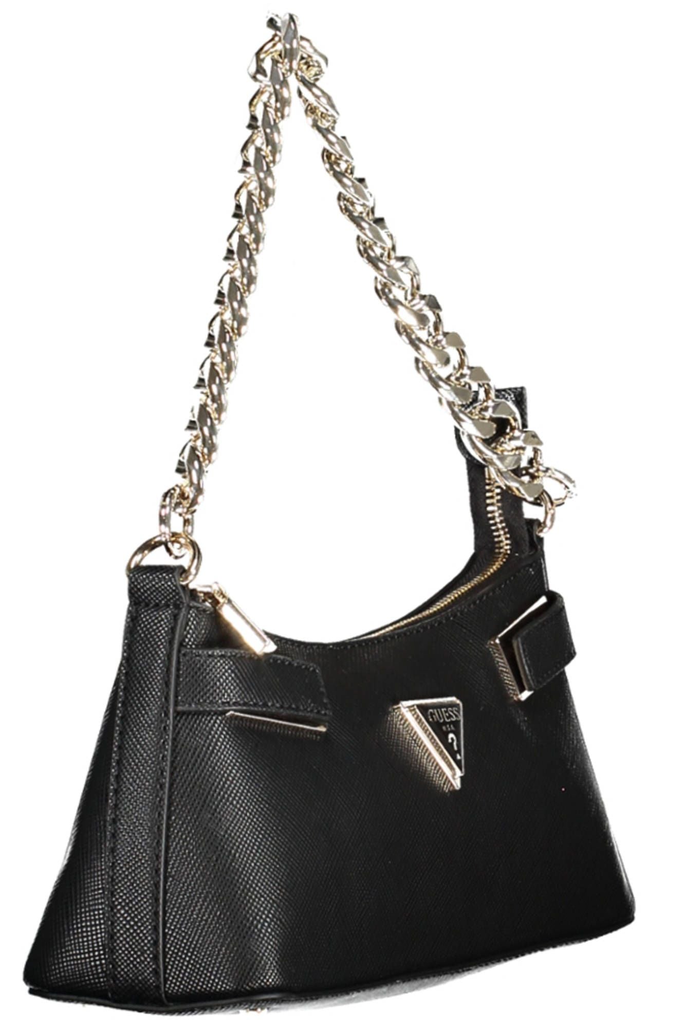 Black Polyurethane Women Handbag