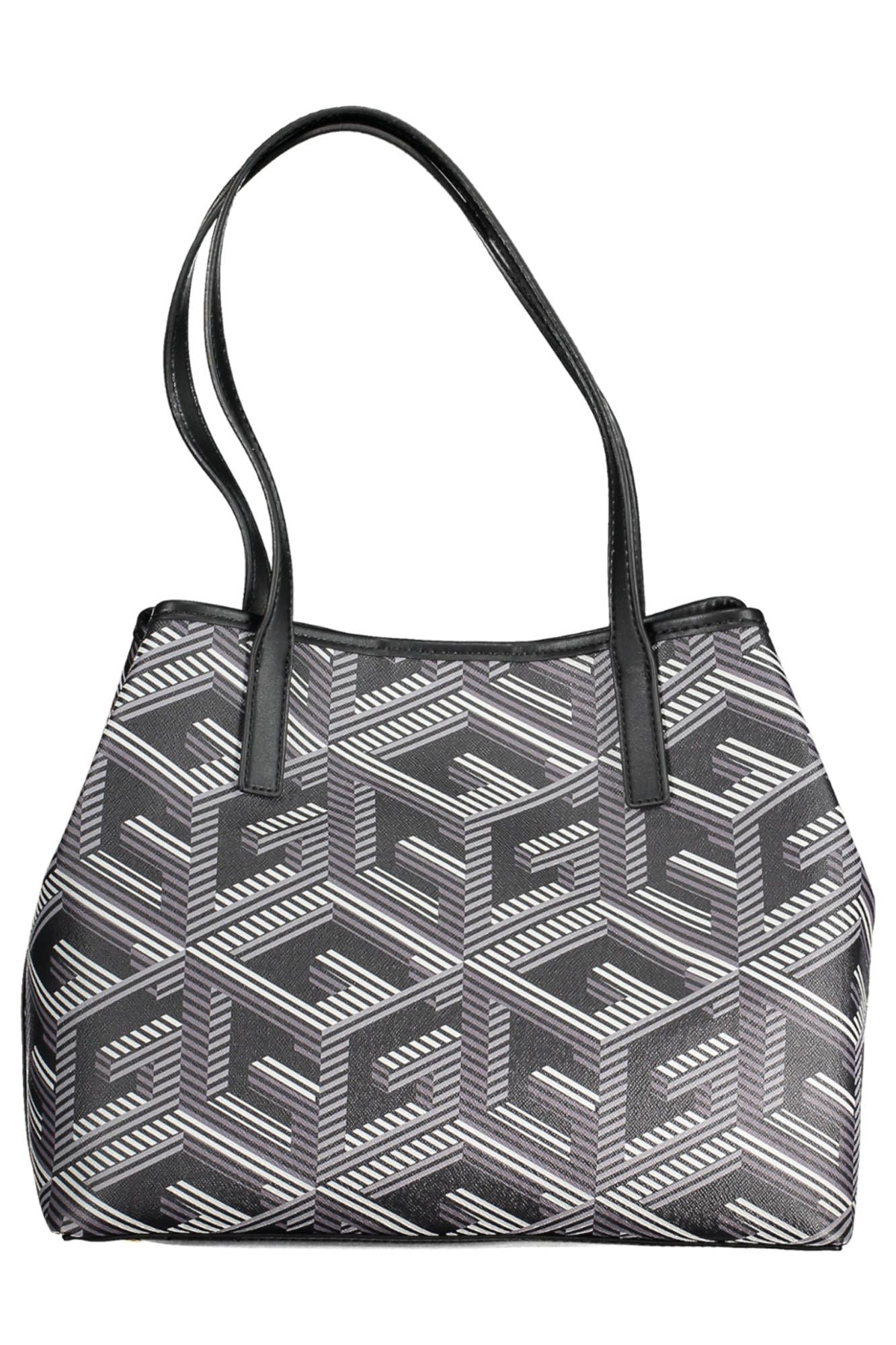 Black Polyethylene Women Handbag