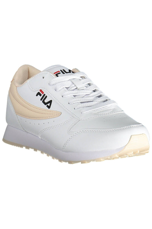White Polyurethane Women Sneaker