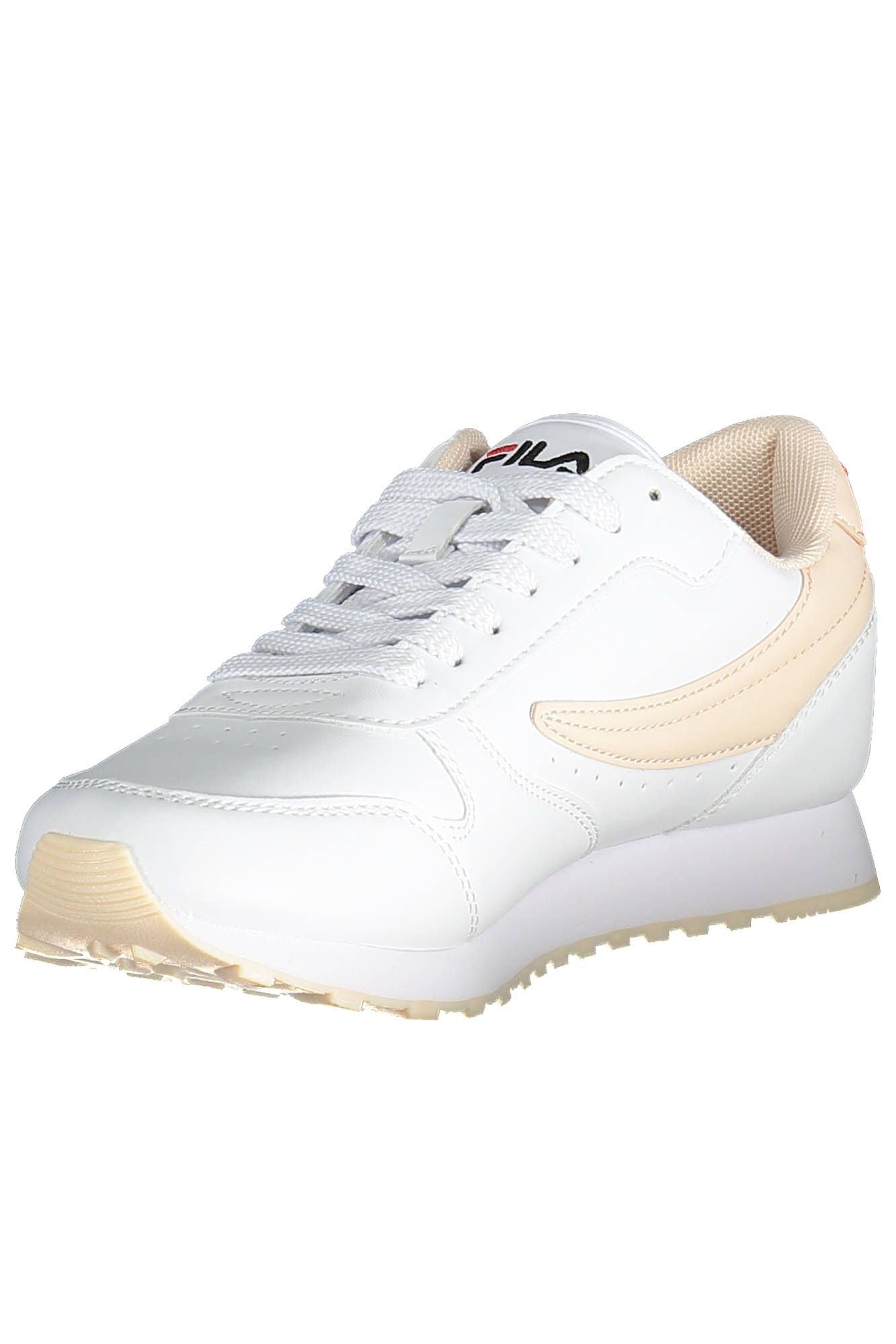 White Polyurethane Women Sneaker