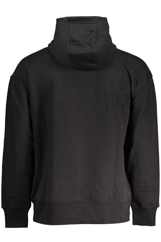 Black Cotton Men Sweater