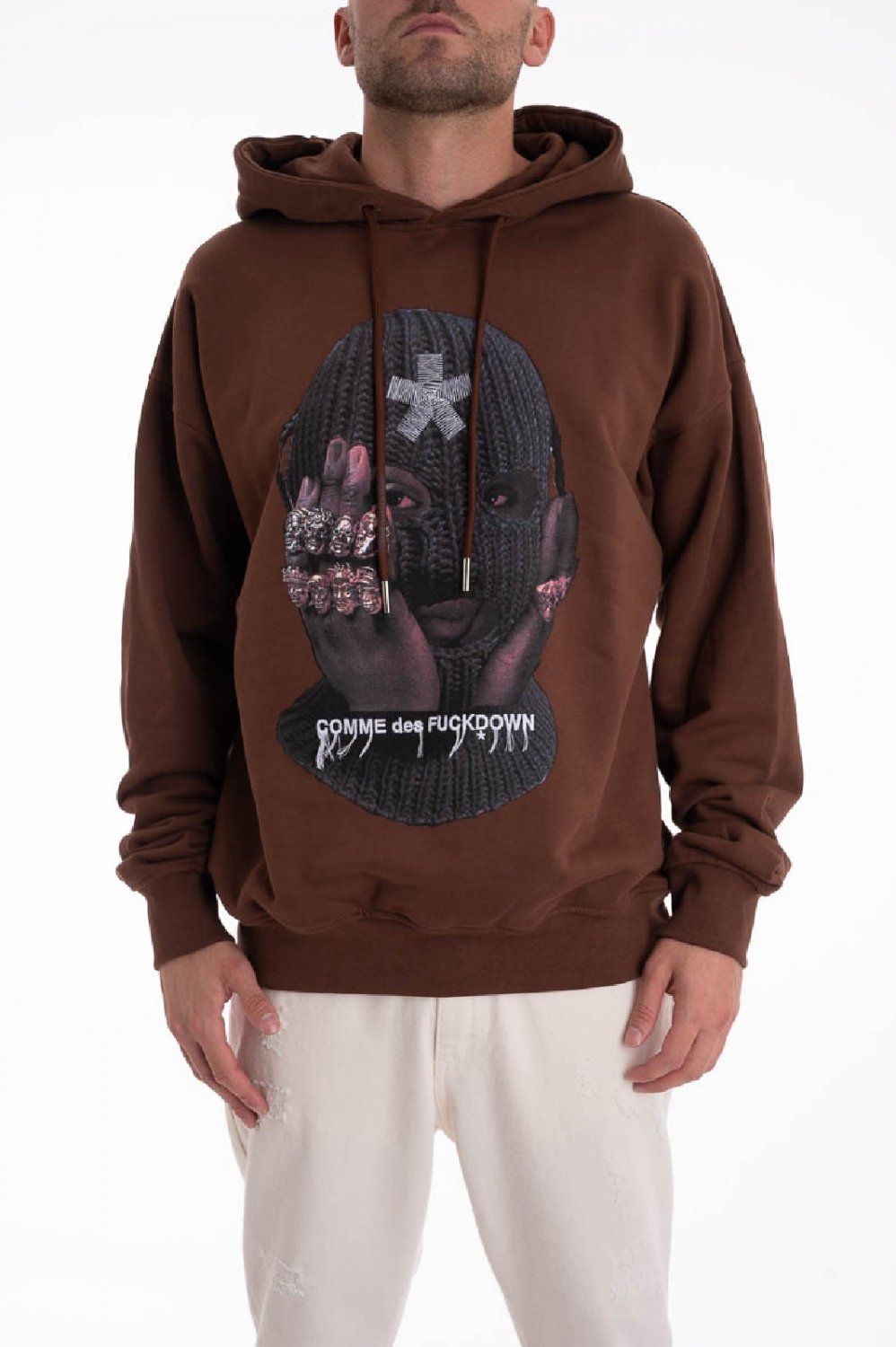 Brown Cotton Men Sweater