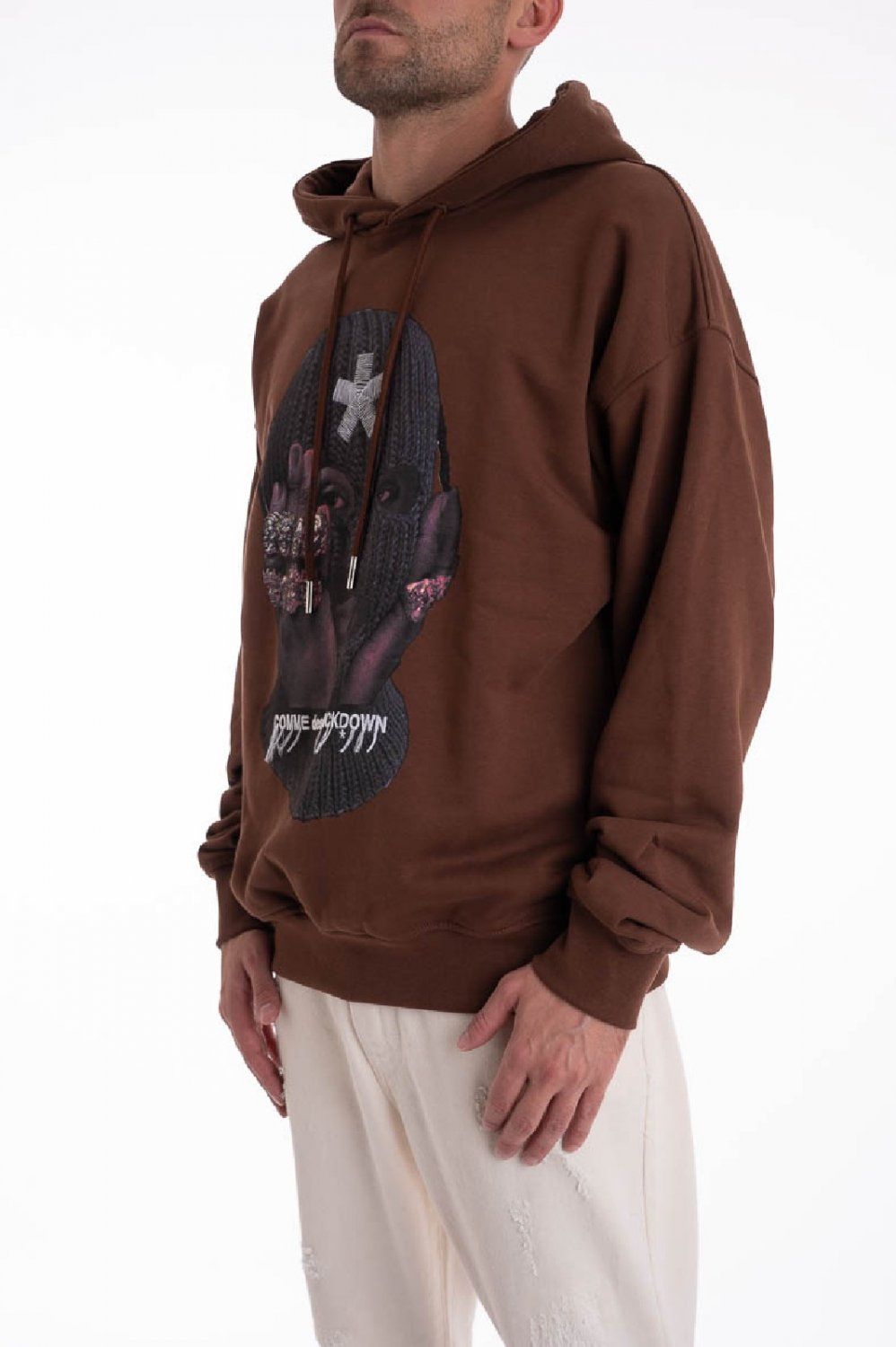 Brown Cotton Men Sweater