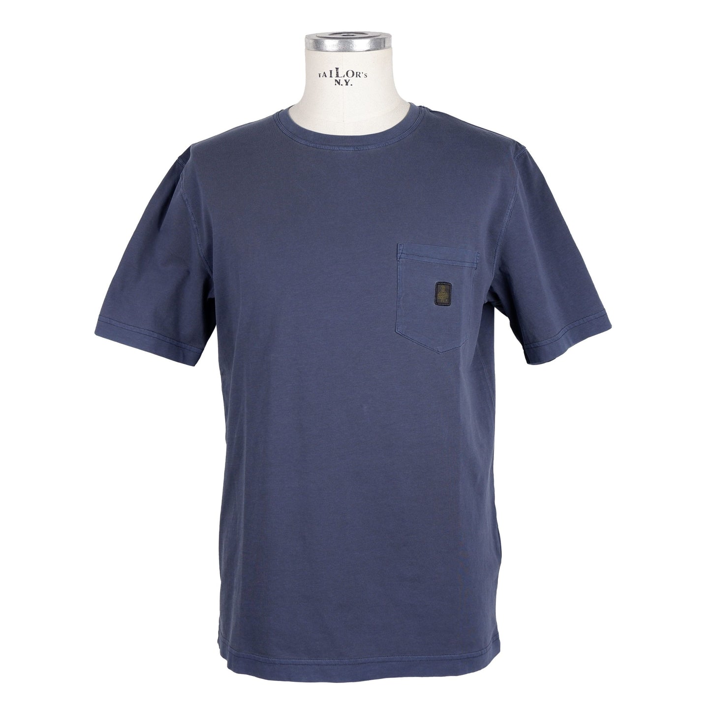 Blue Cotton Men T-Shirt