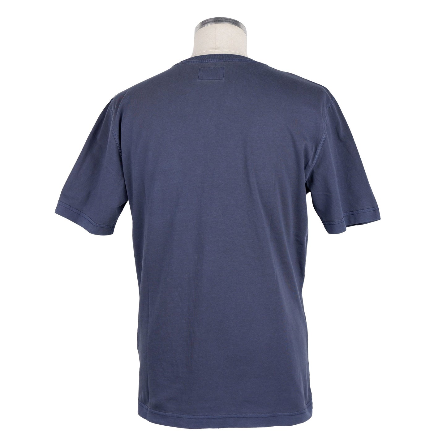 Blue Cotton Men T-Shirt