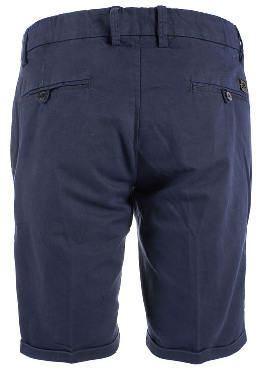 Blue Cotton Men Bermuda