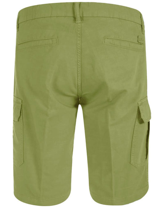 Green Cotton Men Bermuda Short