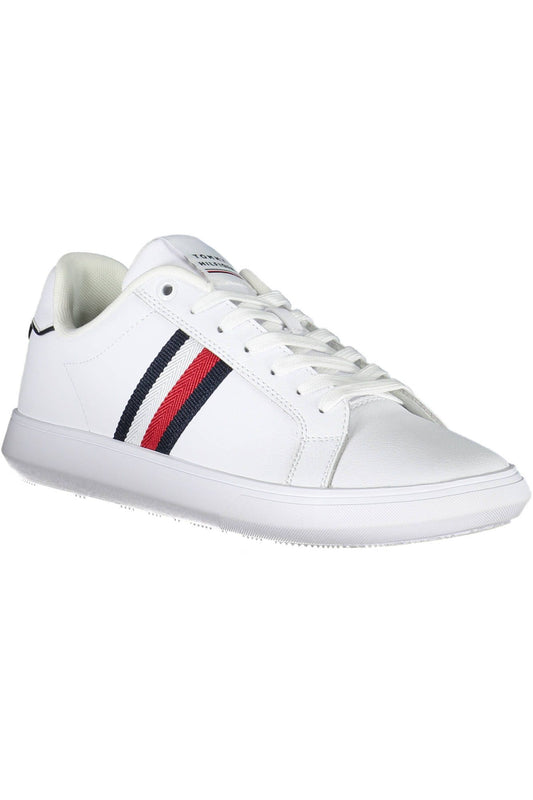 White Polyester Men Sneaker