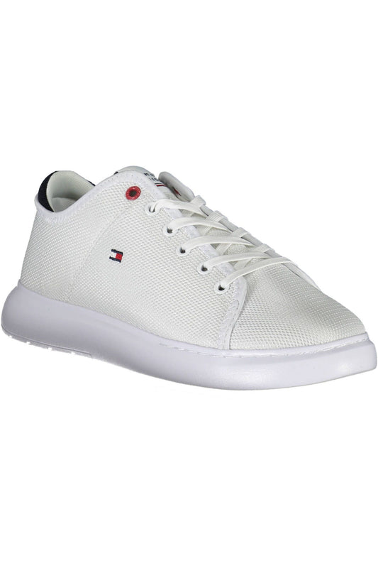 White Polyester Men Sneaker