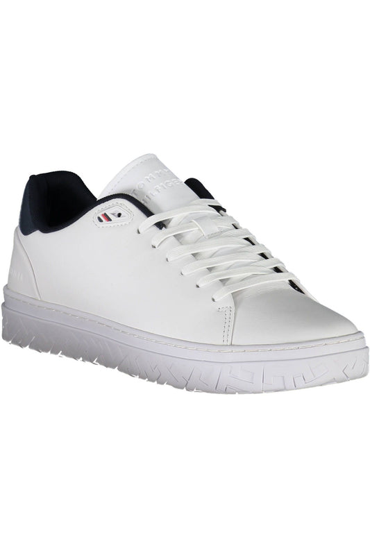 White Polyester Men Sneaker