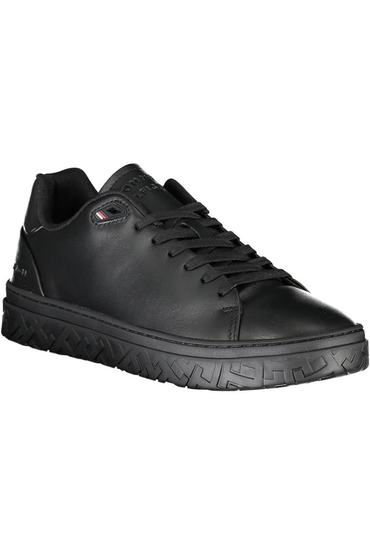 Black Polyester Men Sneaker