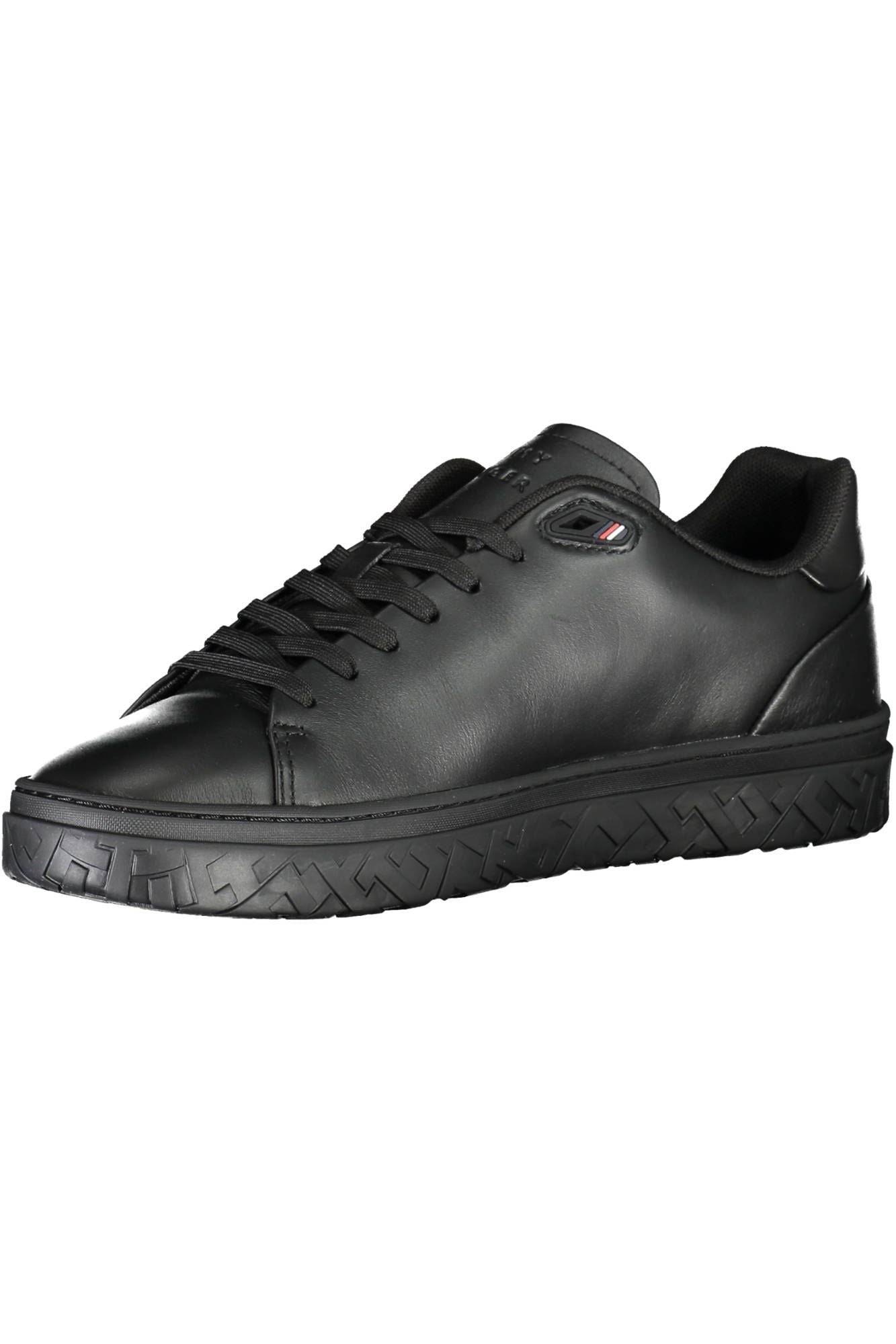 Black Polyester Men Sneaker