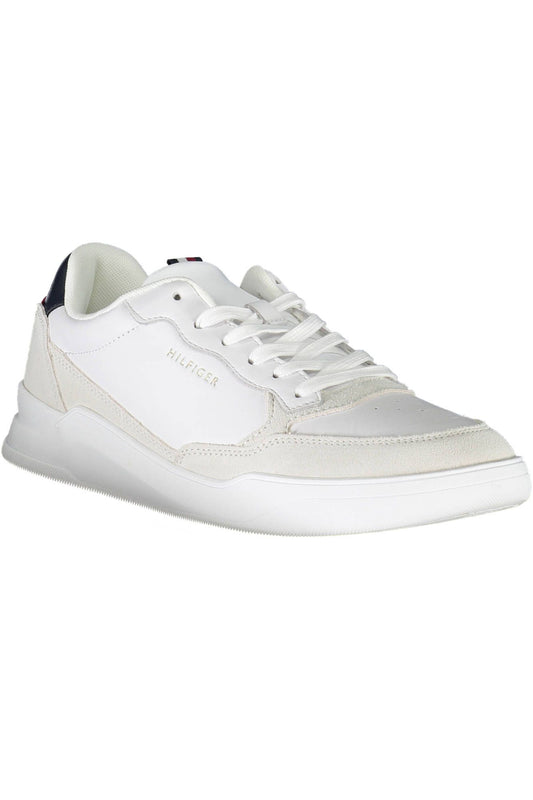 White Polyester Men Sneaker
