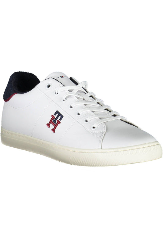 White Polyester Men Sneaker