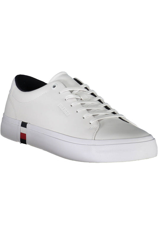 White Polyester Men Sneaker