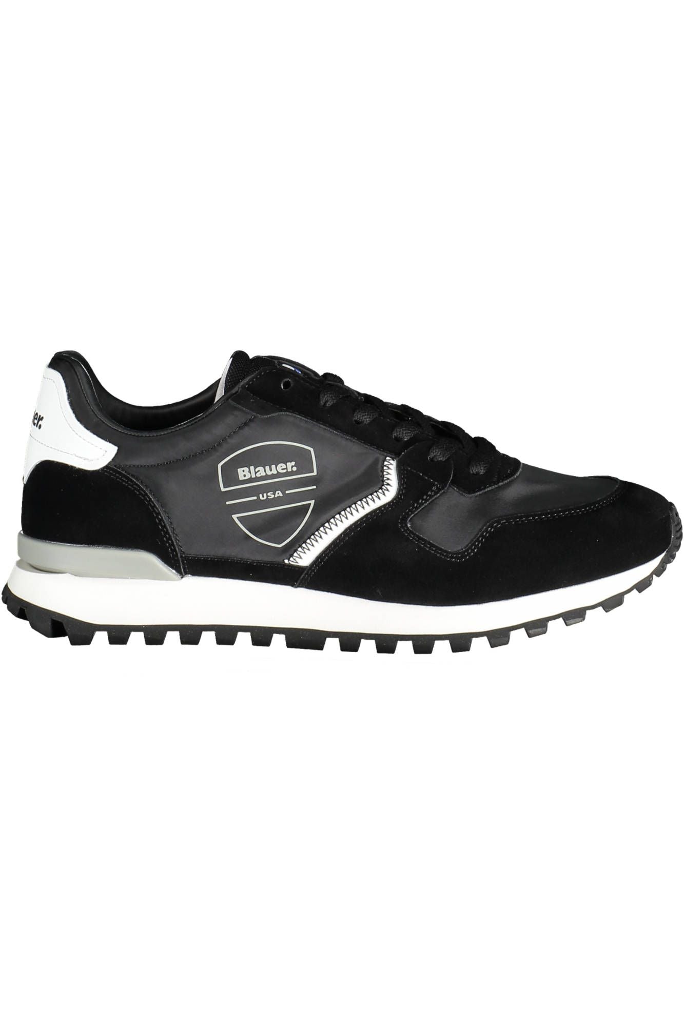 Black Polyester Men Sneaker