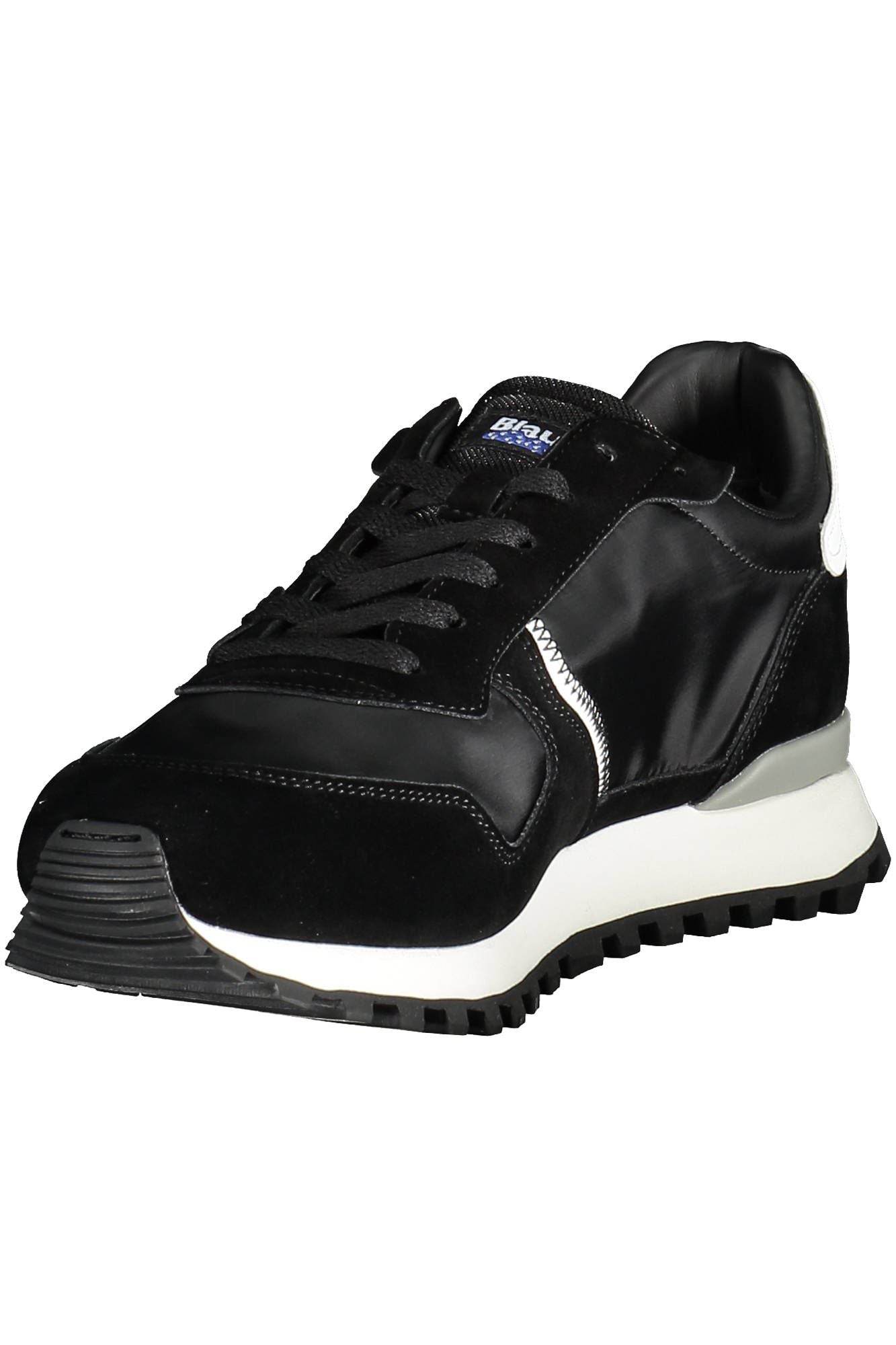 Black Polyester Men Sneaker