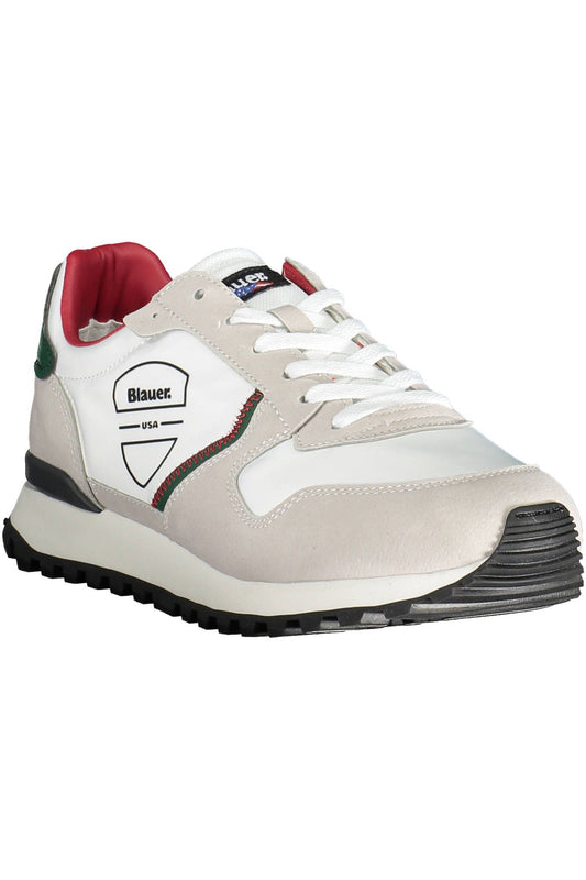 White Polyester Men Sneaker
