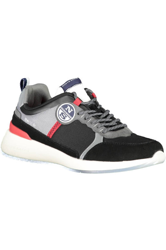 Black Leather Mens Sneaker