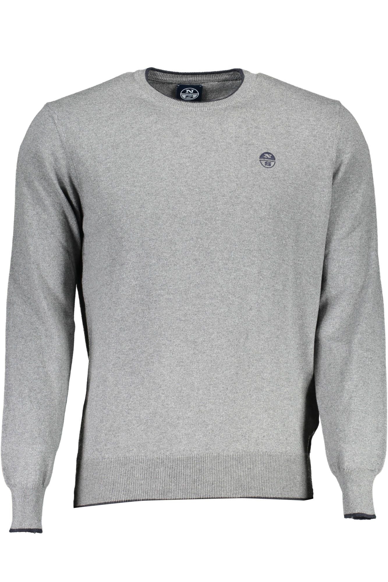 Gray Cotton Men Sweater