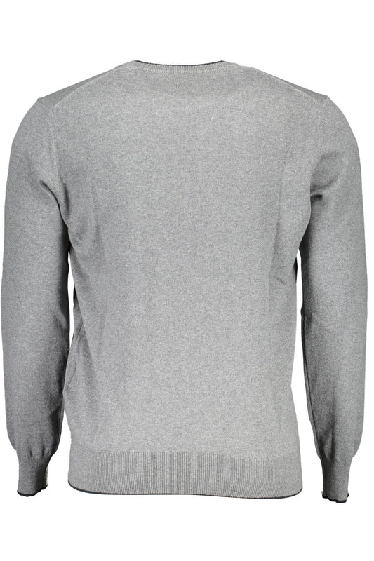 Gray Cotton Men Sweater