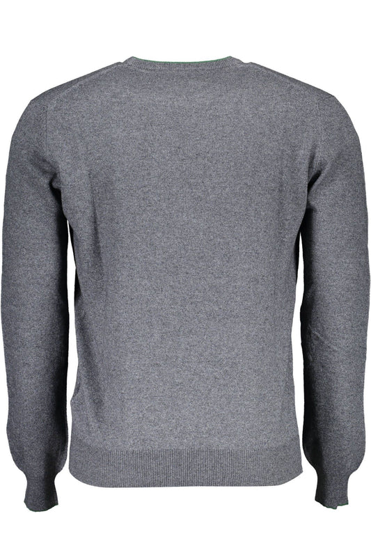 Gray Wool Men Sweater