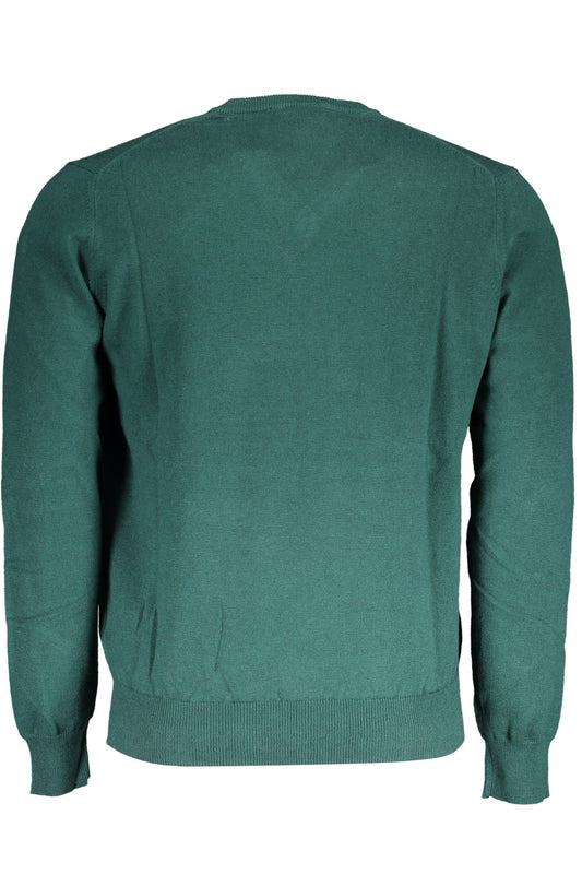 Green Cotton Men Sweater